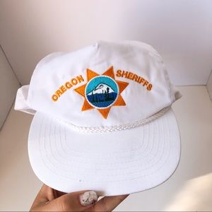 Vintage Oregon Sheriffs White Trucker Hat